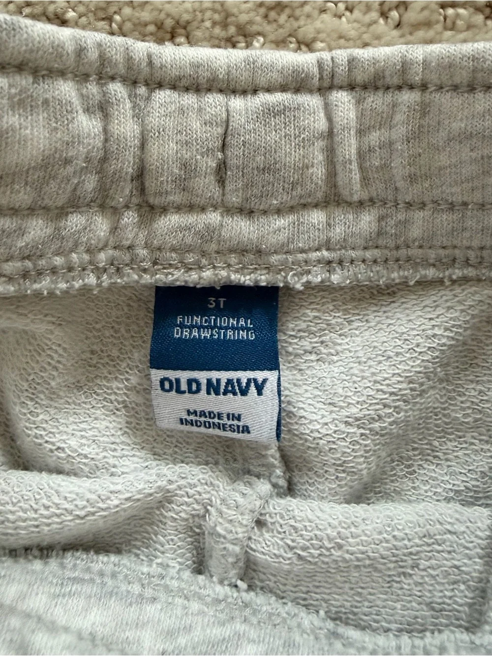 Old Navy Light Gray Shorts with Pink Logo